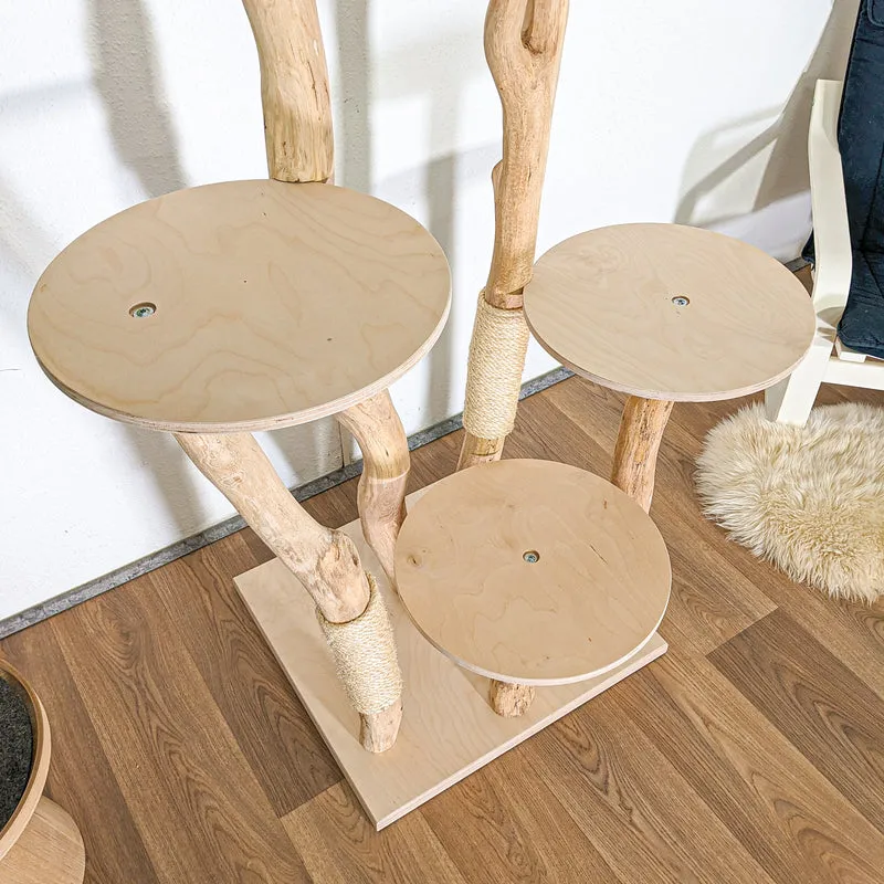 Naturkratzbaum 4473 Kratzbaum Natur Holz Design 195 cm hoch Katzenbaum