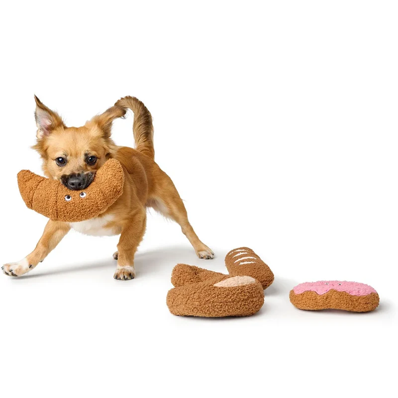 Toy Hund Belem Donut Polyester braun/rosa