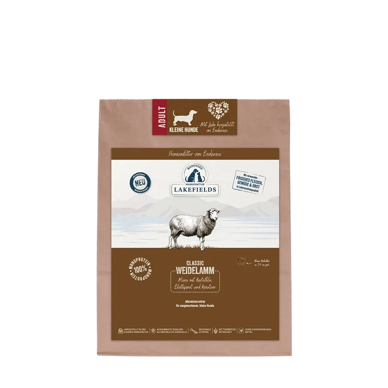 Lakefields Trockenfutter-Menü Lamm Adult, Mini Classic 1kg