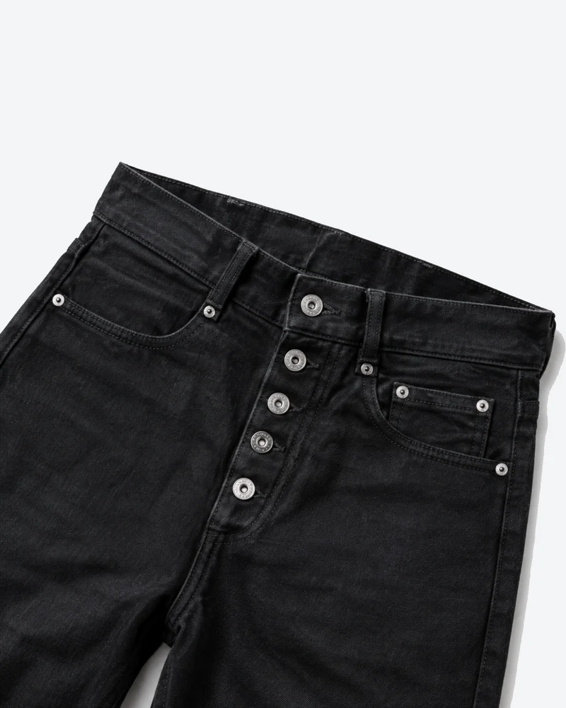 KIIKIO Vintage Washed Metal Eyelet Wide-Leg Jeans