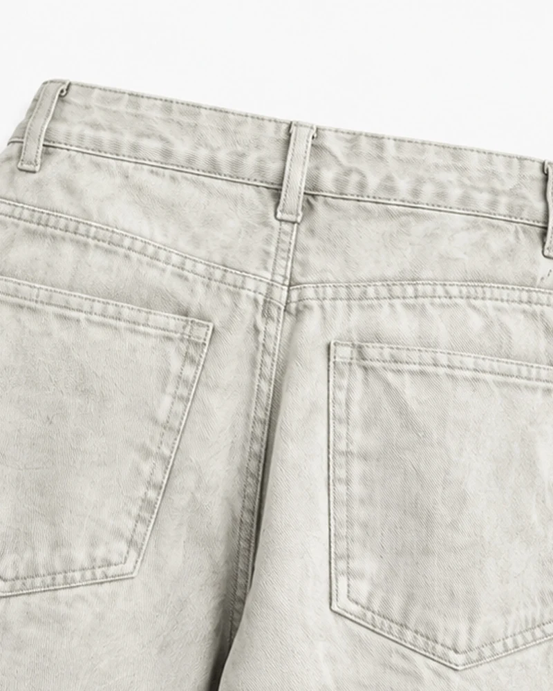 KIIKIO Vintage Graphic Wide Leg Denim Jeans