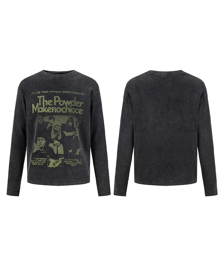 KIIKIO Dark Archive Washed Graphic Long Sleeve Tee