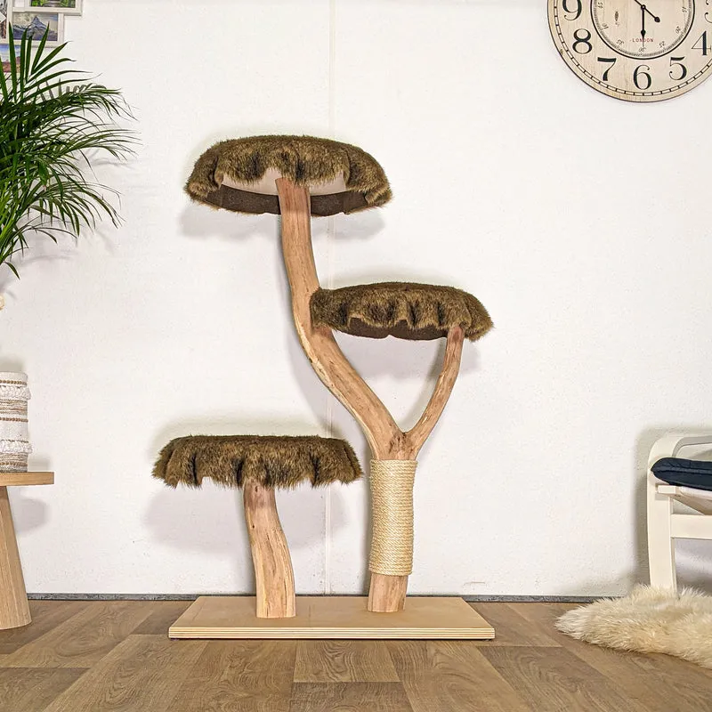 Naturkratzbaum 4472 Kratzbaum Natur Holz Design 120 cm hoch Katzenbaum