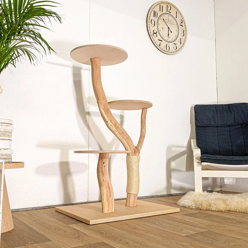 Naturkratzbaum 4472 Kratzbaum Natur Holz Design 120 cm hoch Katzenbaum