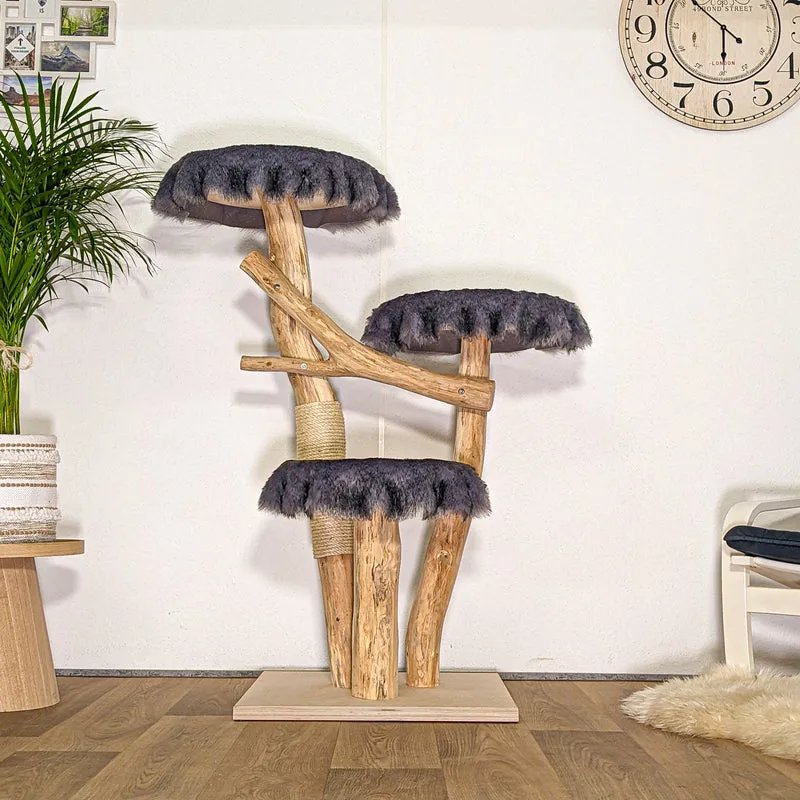Naturkratzbaum 4471 Kratzbaum Natur Holz Design 130 cm hoch Katzenbaum
