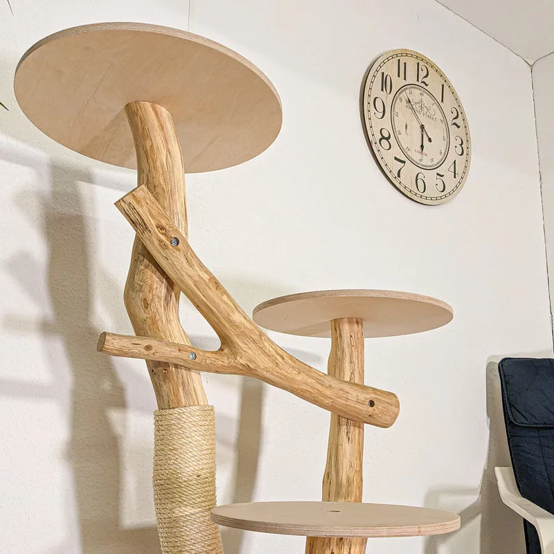 Naturkratzbaum 4471 Kratzbaum Natur Holz Design 130 cm hoch Katzenbaum