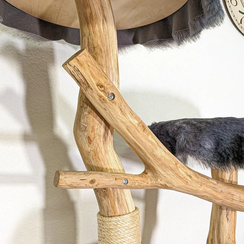 Naturkratzbaum 4471 Kratzbaum Natur Holz Design 130 cm hoch Katzenbaum