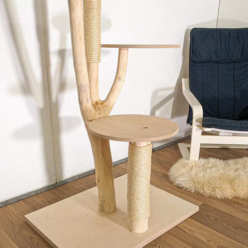 Naturkratzbaum 4470 Kratzbaum Natur Holz Design 160 cm hoch Katzenbaum