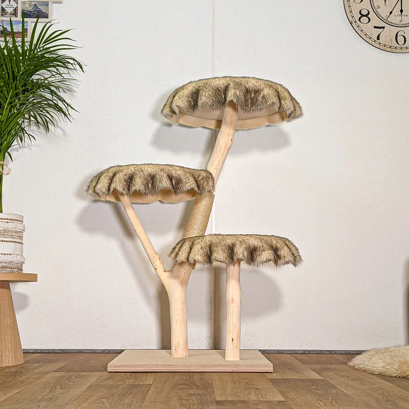 Naturkratzbaum 4440 Kratzbaum Natur Holz Design 115 cm hoch Katzenbaum