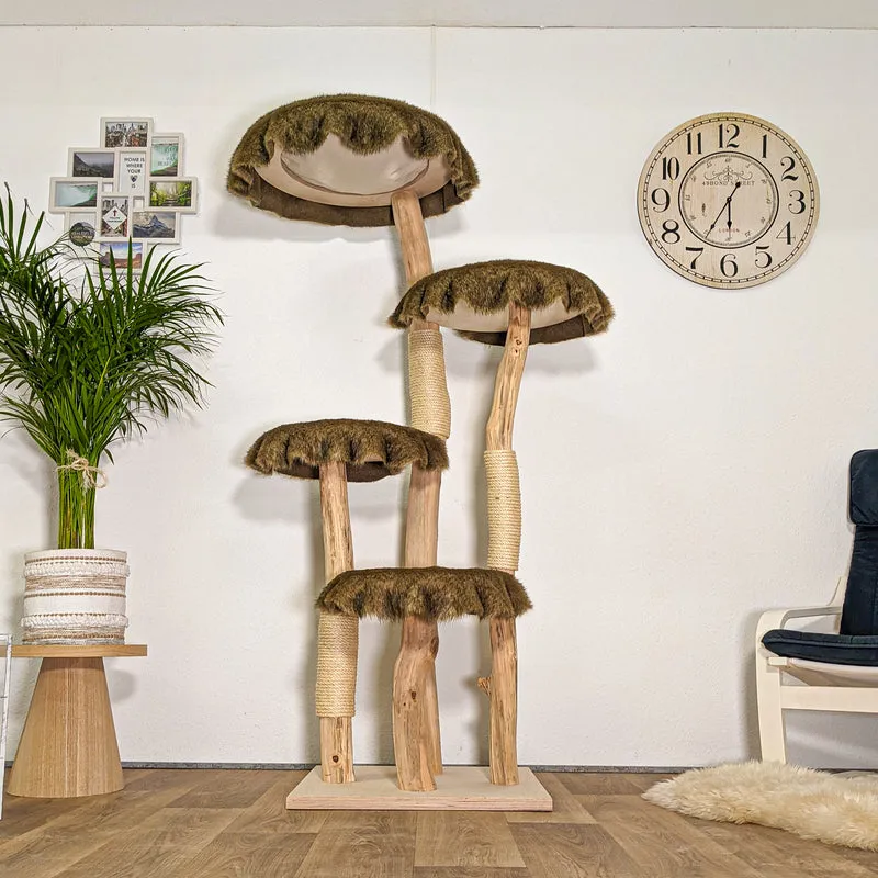 RESERVIERT - ABHOLUNG - Naturkratzbaum 4452 Kratzbaum Natur Holz Design 175 cm hoch Katzenbaum
