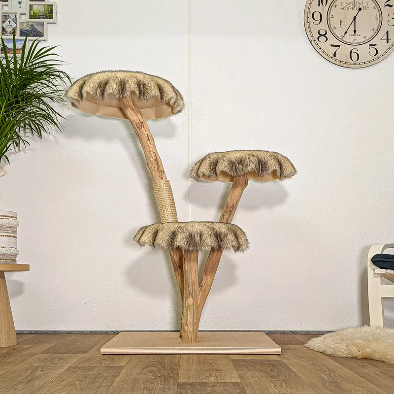Naturkratzbaum 4450 Kratzbaum Natur Holz Design 122 cm hoch Katzenbaum