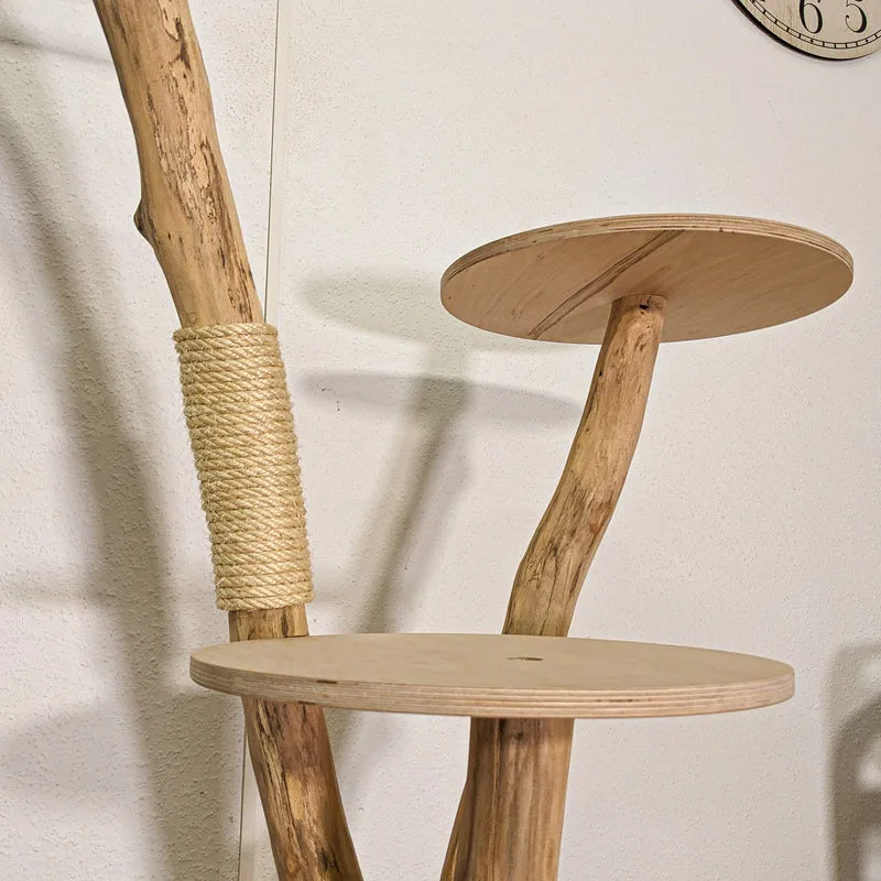 Naturkratzbaum 4450 Kratzbaum Natur Holz Design 122 cm hoch Katzenbaum