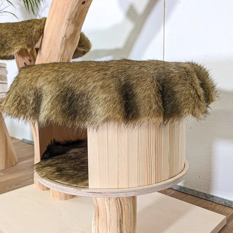 Naturkratzbaum 4447 Kratzbaum Natur Holz Design 155 cm hoch Katzenbaum