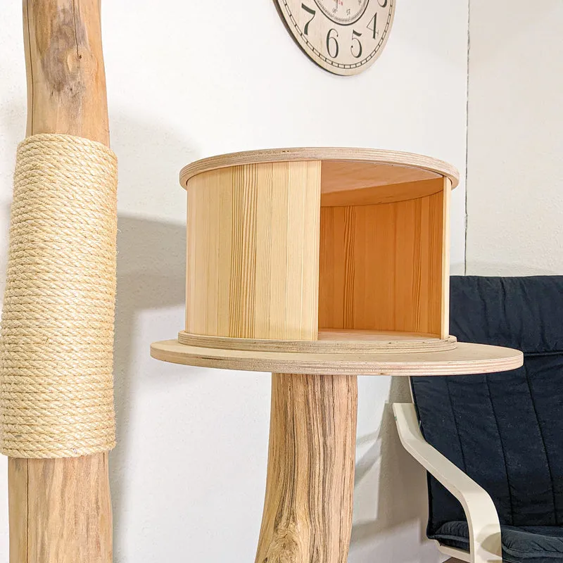 Naturkratzbaum 4445 Kratzbaum Natur Holz Design 150 cm hoch Katzenbaum