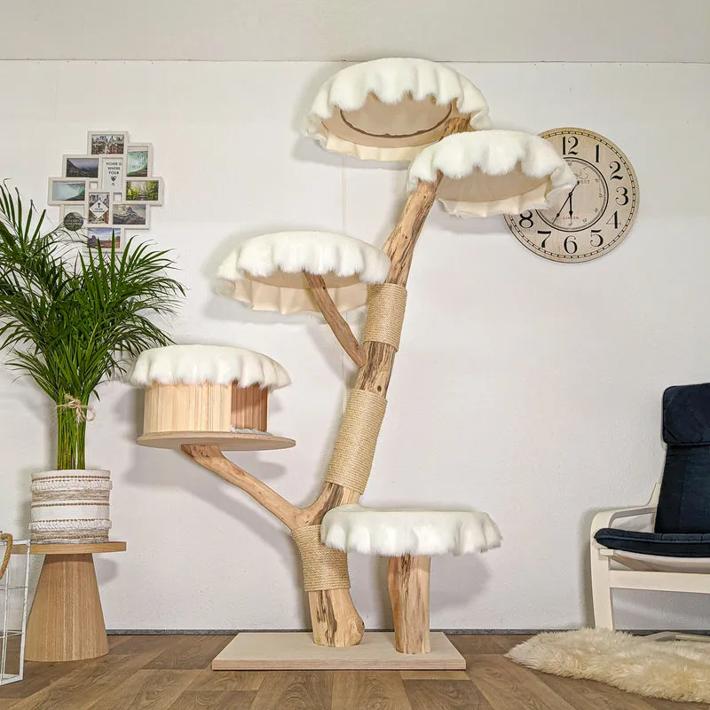 Naturkratzbaum 4443 Kratzbaum Natur Holz Design 200 cm hoch Katzenbaum