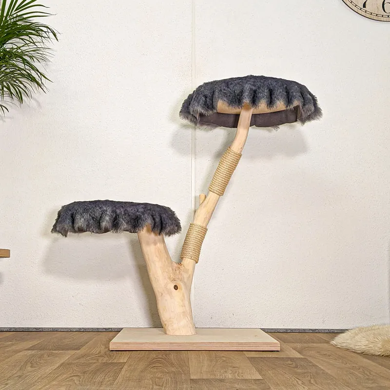 Naturkratzbaum 4441 Kratzbaum Natur Holz Design 102 cm hoch Katzenbaum