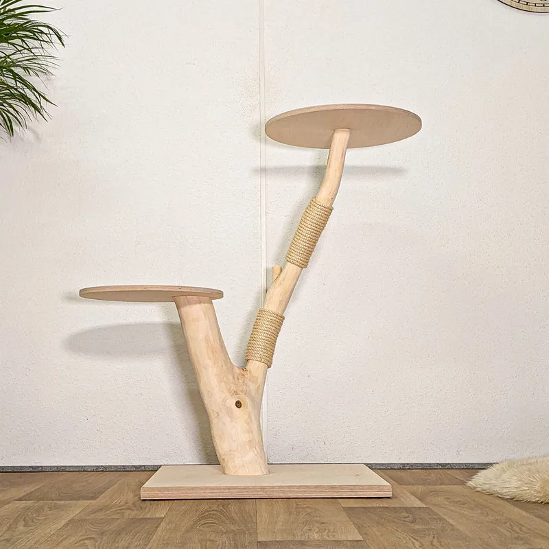 Naturkratzbaum 4441 Kratzbaum Natur Holz Design 102 cm hoch Katzenbaum