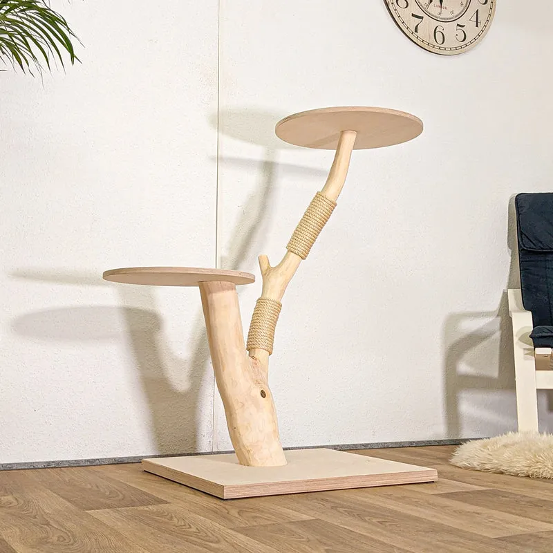 Naturkratzbaum 4441 Kratzbaum Natur Holz Design 102 cm hoch Katzenbaum