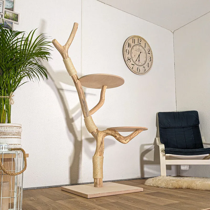 Naturkratzbaum 4439 Kratzbaum Natur Holz Design 167 cm hoch Katzenbaum