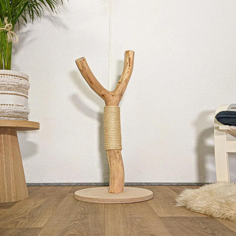 RESERVIERT - Kratzstamm 4469 Natur Holz Design Kratzbaum 80 cm hoch Naturkratzbaum