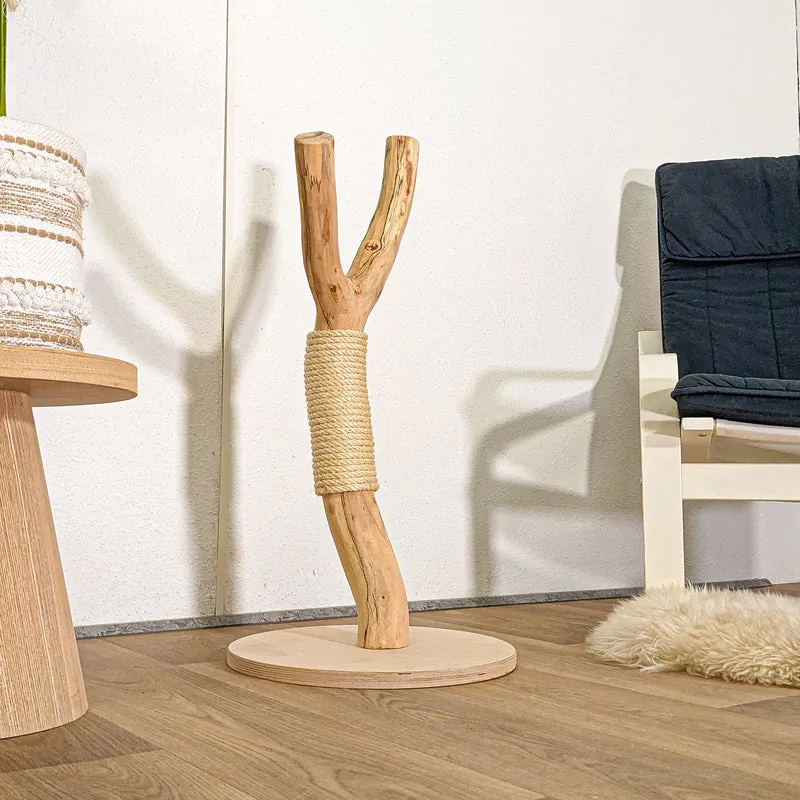 RESERVIERT - Kratzstamm 4469 Natur Holz Design Kratzbaum 80 cm hoch Naturkratzbaum