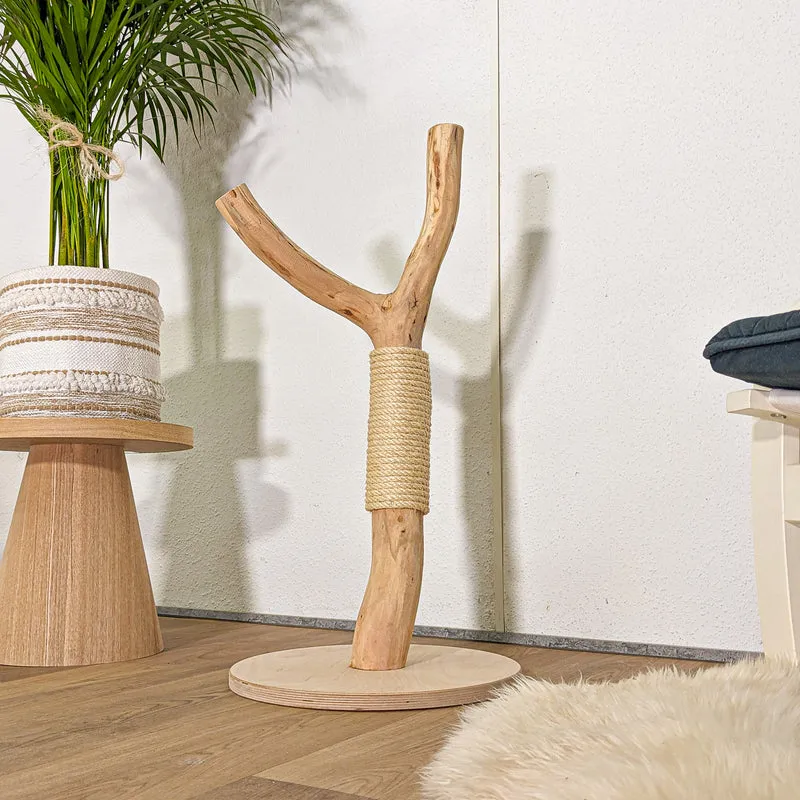 RESERVIERT - Kratzstamm 4469 Natur Holz Design Kratzbaum 80 cm hoch Naturkratzbaum