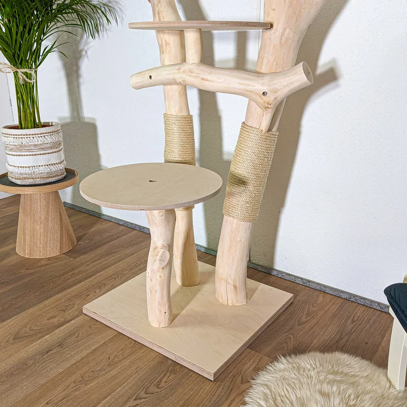 RESERVIERT - Naturkratzbaum 4437 Kratzbaum Natur Holz Design 140 cm hoch Katzenbaum