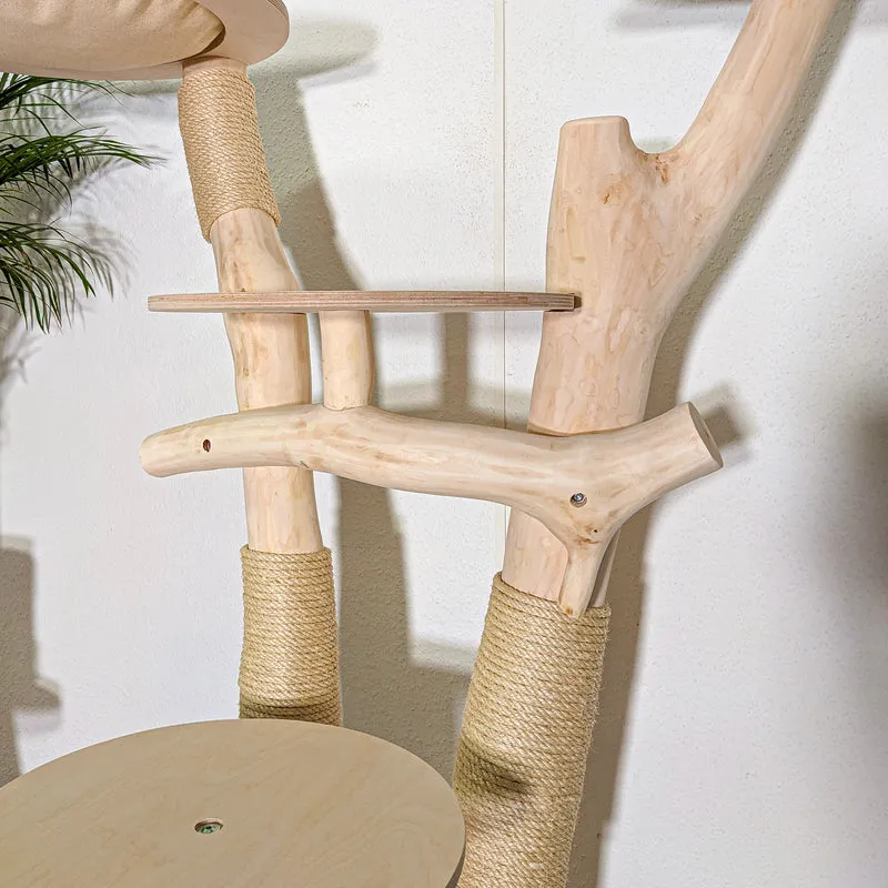 RESERVIERT - Naturkratzbaum 4437 Kratzbaum Natur Holz Design 140 cm hoch Katzenbaum