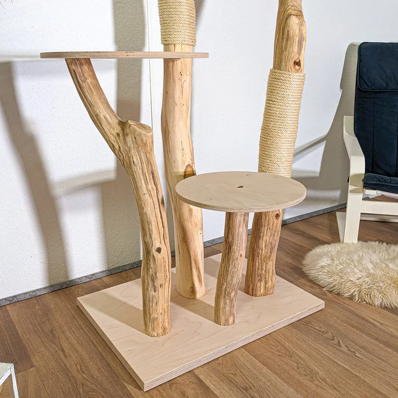 RESERVIERT - Naturkratzbaum 4436 Kratzbaum Natur Holz Design 175 cm hoch Katzenbaum