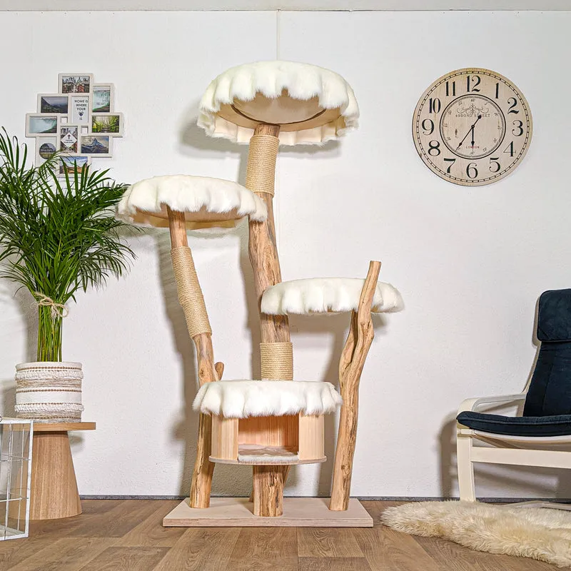 Naturkratzbaum 4433 Kratzbaum Natur Holz Design 175 cm hoch Katzenbaum