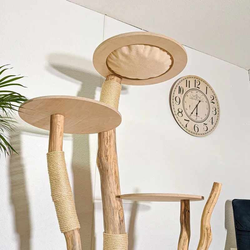 Naturkratzbaum 4433 Kratzbaum Natur Holz Design 175 cm hoch Katzenbaum