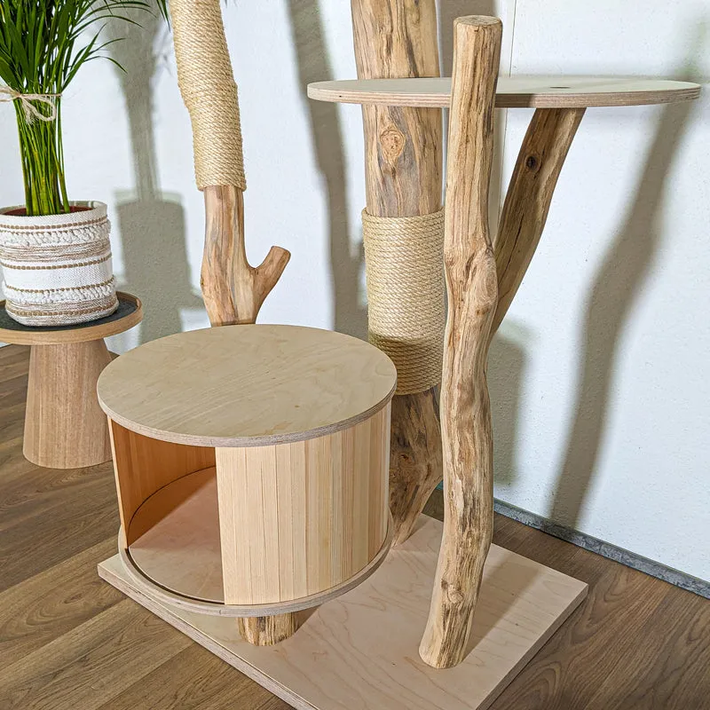 Naturkratzbaum 4433 Kratzbaum Natur Holz Design 175 cm hoch Katzenbaum