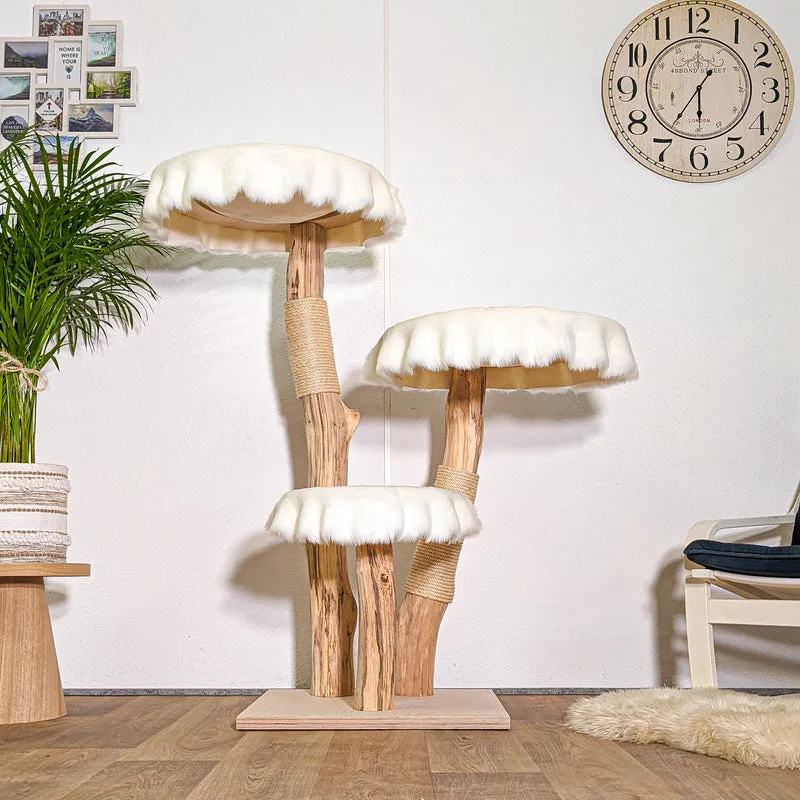 Naturkratzbaum 4428 Kratzbaum Natur Holz Design 135 cm hoch Katzenbaum