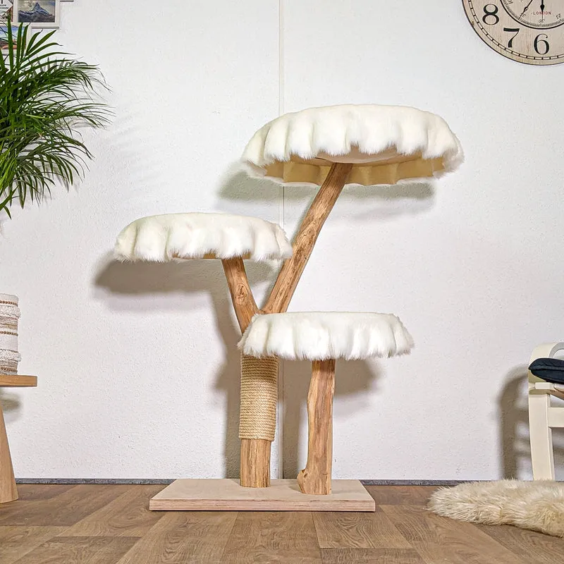 Naturkratzbaum 4427 Kratzbaum Natur Holz Design 114 cm hoch Katzenbaum