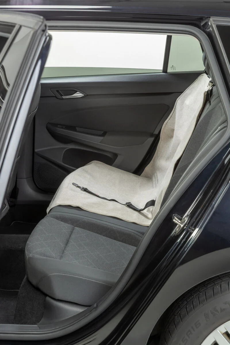 beige Autoschondecke zur einseitigen Befestigung, teilbar