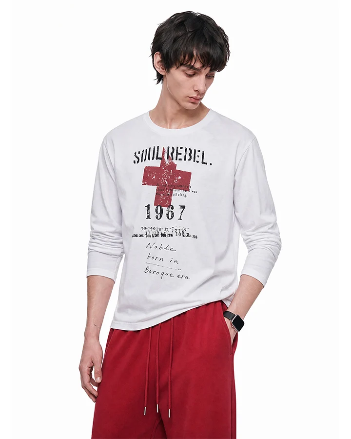 KIIKIO Dark Vintage Graphic Print Long Sleeve Tee