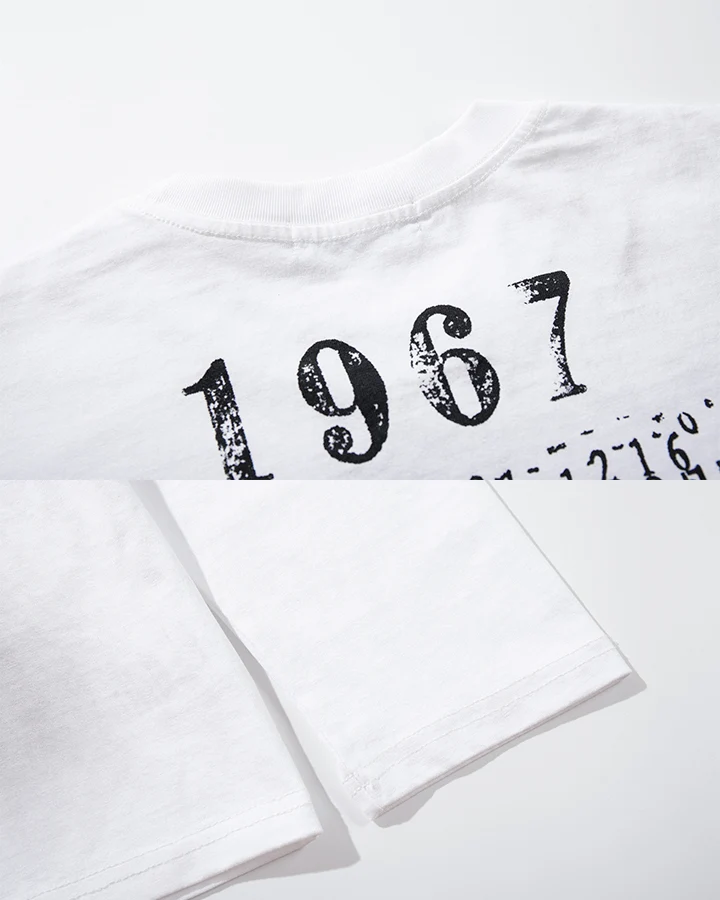 KIIKIO Dark Vintage Graphic Print Long Sleeve Tee