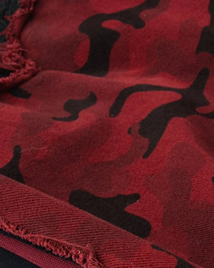KIIKIO Retro Red Camouflage Wide Leg Pants
