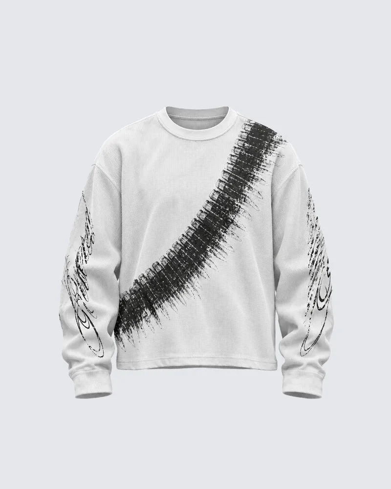 KIIKIO Minimalist Art-Print Long-Sleeve T-Shirt