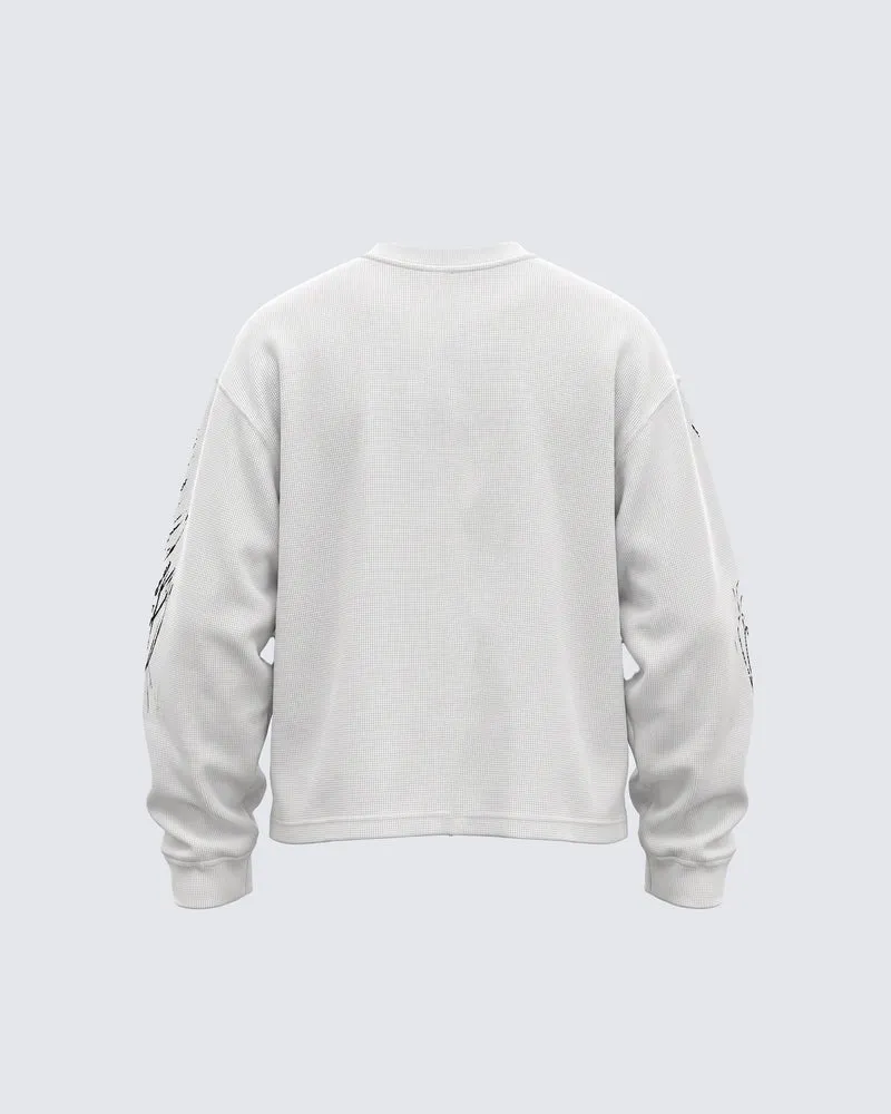 KIIKIO Minimalist Art-Print Long-Sleeve T-Shirt