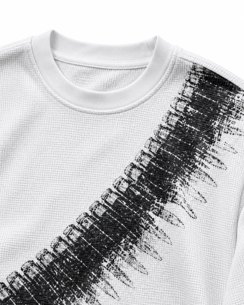KIIKIO Minimalist Art-Print Long-Sleeve T-Shirt