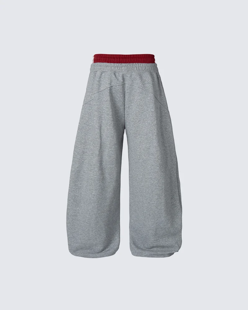 KIIKIO Street Oversized Graphic Embroidery Casual Sweatpants