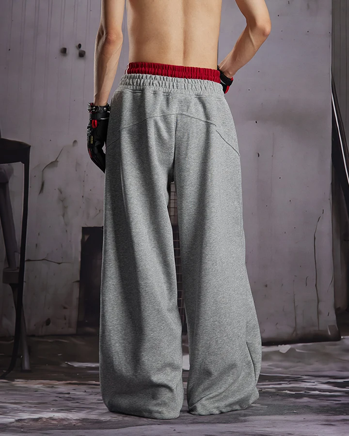 KIIKIO Street Oversized Graphic Embroidery Casual Sweatpants