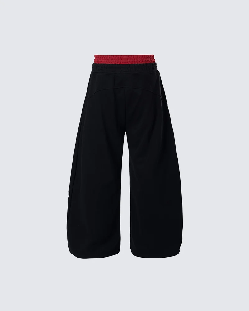 KIIKIO Street Oversized Graphic Embroidery Casual Sweatpants