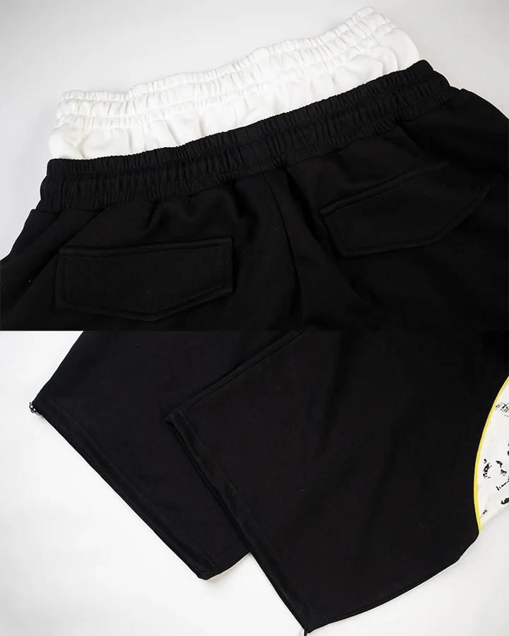 KIIKIO Street Patchwork Graphic Layered Casual Pants