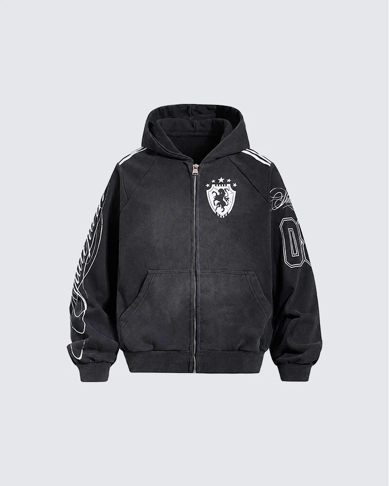 KIIKIO Gothic Patchwork Hoodie