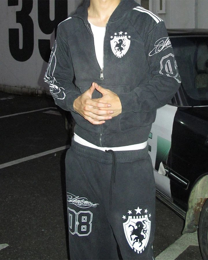KIIKIO Gothic Patchwork Hoodie