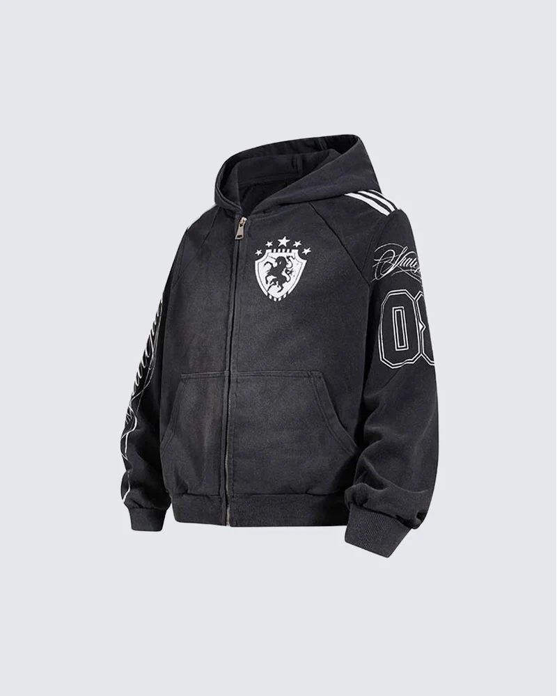 KIIKIO Gothic Patchwork Hoodie