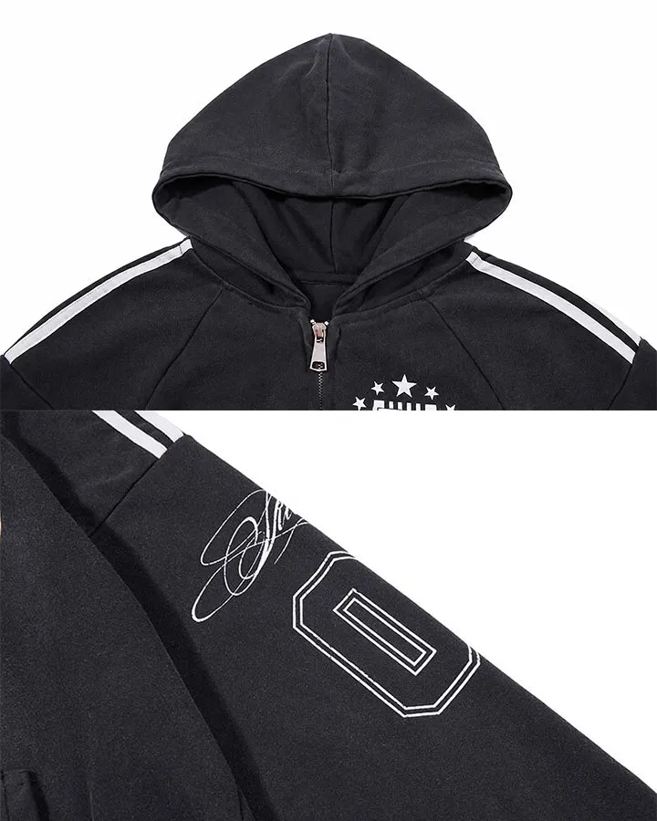 KIIKIO Gothic Patchwork Hoodie