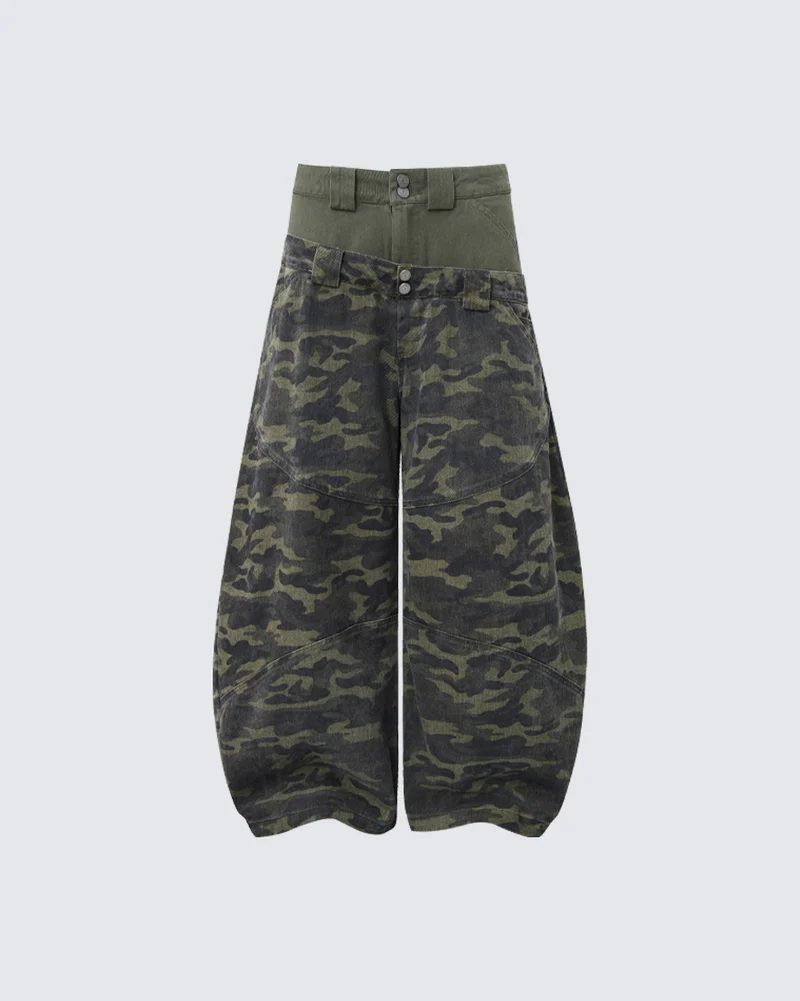 KIIKIO Utility Asymmetric Jeans